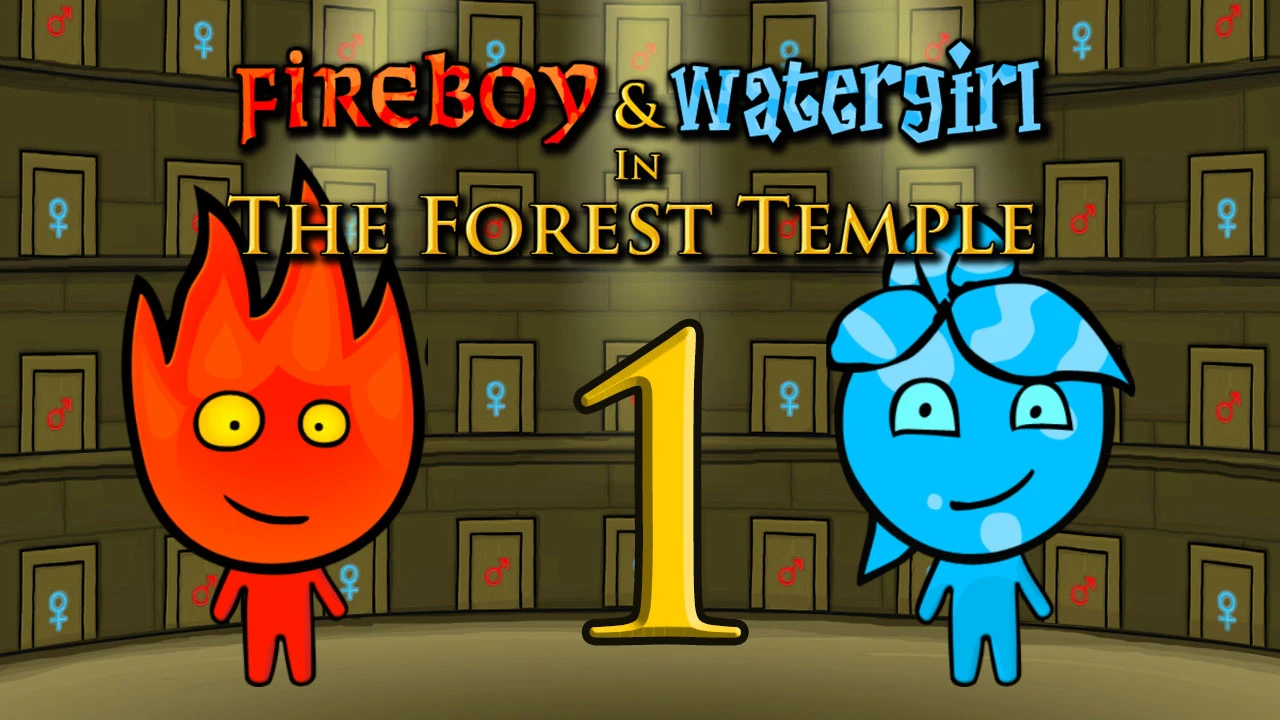Screenshot of Fireboy Watergirl Forest Temple available on Infinite Chef Online